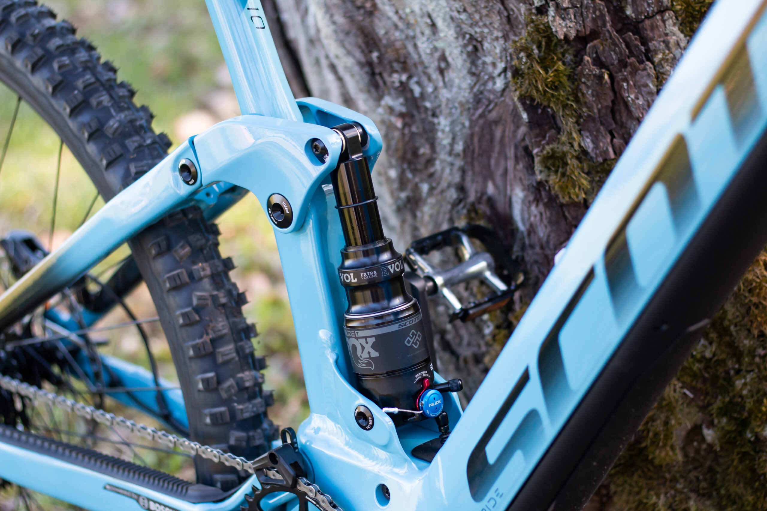 Bike suspension, clos-up look Bike suspension, clos-up look