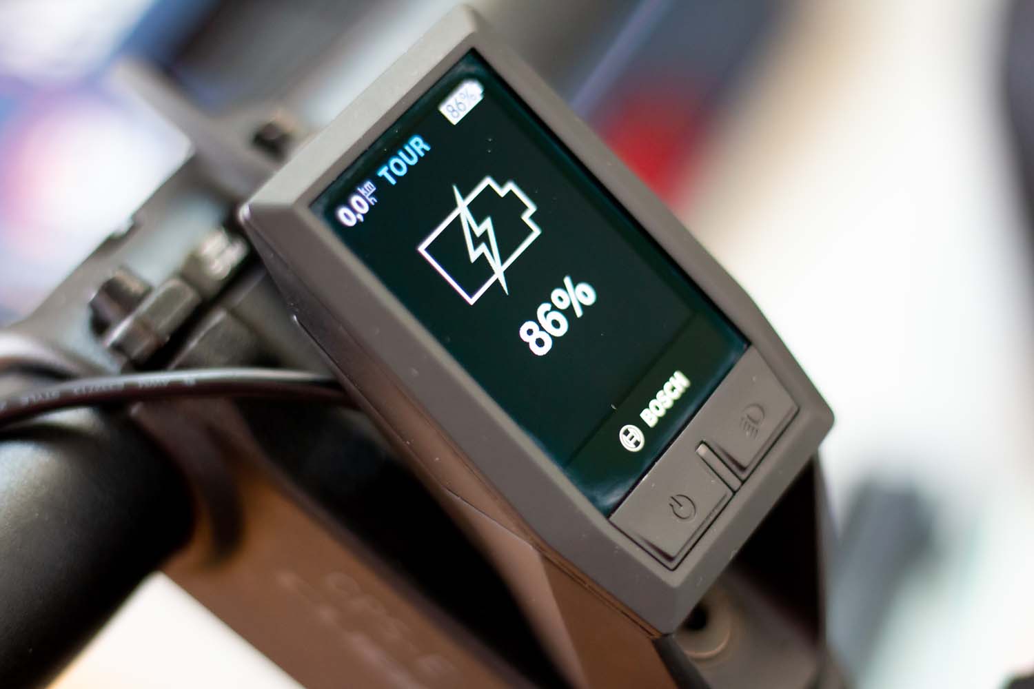 Bosch Kiox display during charging Bosch Kiox display during charging