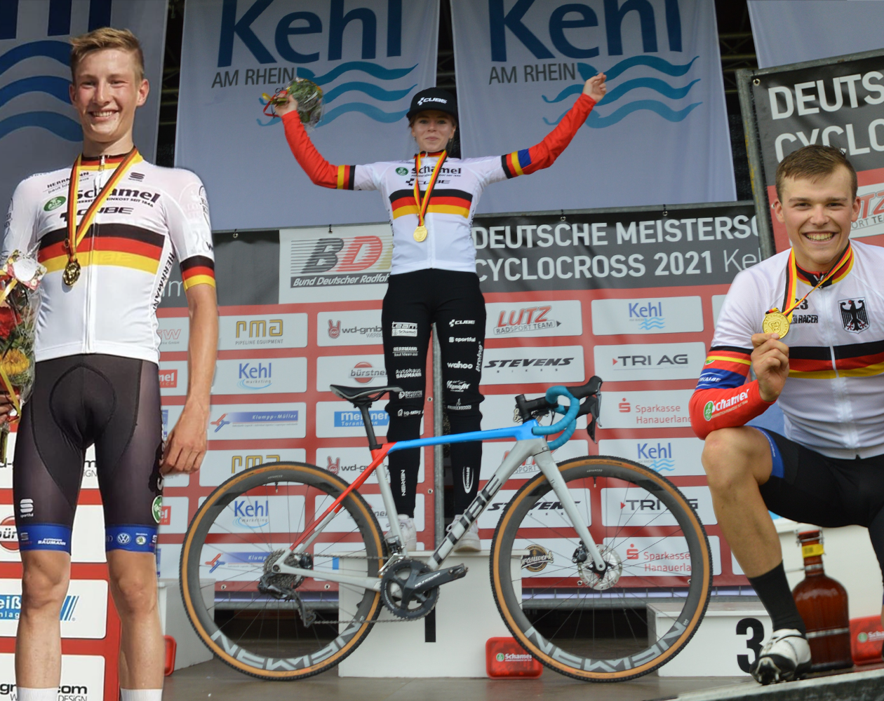 Three German cyclocross championship titles on the CUBE Cross Race C