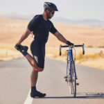 Cyclists workout at home