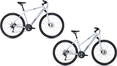 Two Cube Nature Pro bikes with diamond frames and trapezoidal frames.