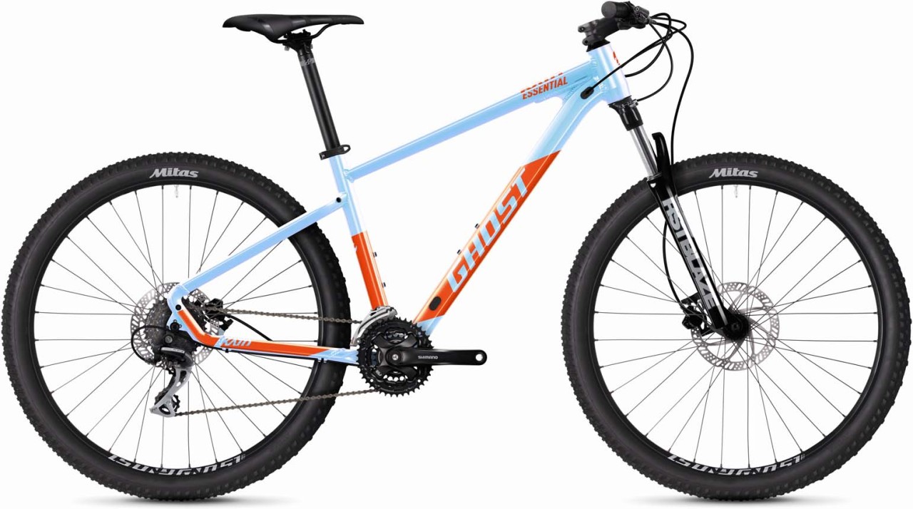 Ghost Kato Essential 27.5 AL baby blue pearl / dark orange glossy 2023 - Hardtail Mountainbike