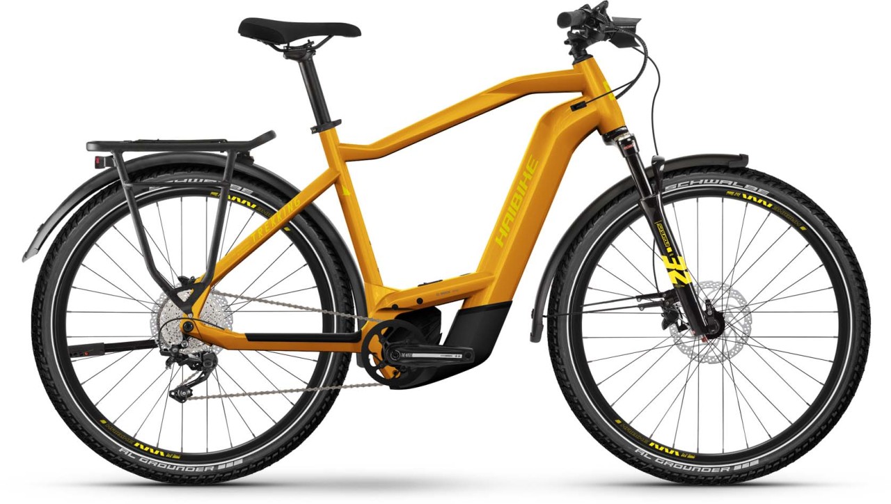 Haibike Trekking 8 metal lava/yellow gloss 2023 - Touring E-Bike Men