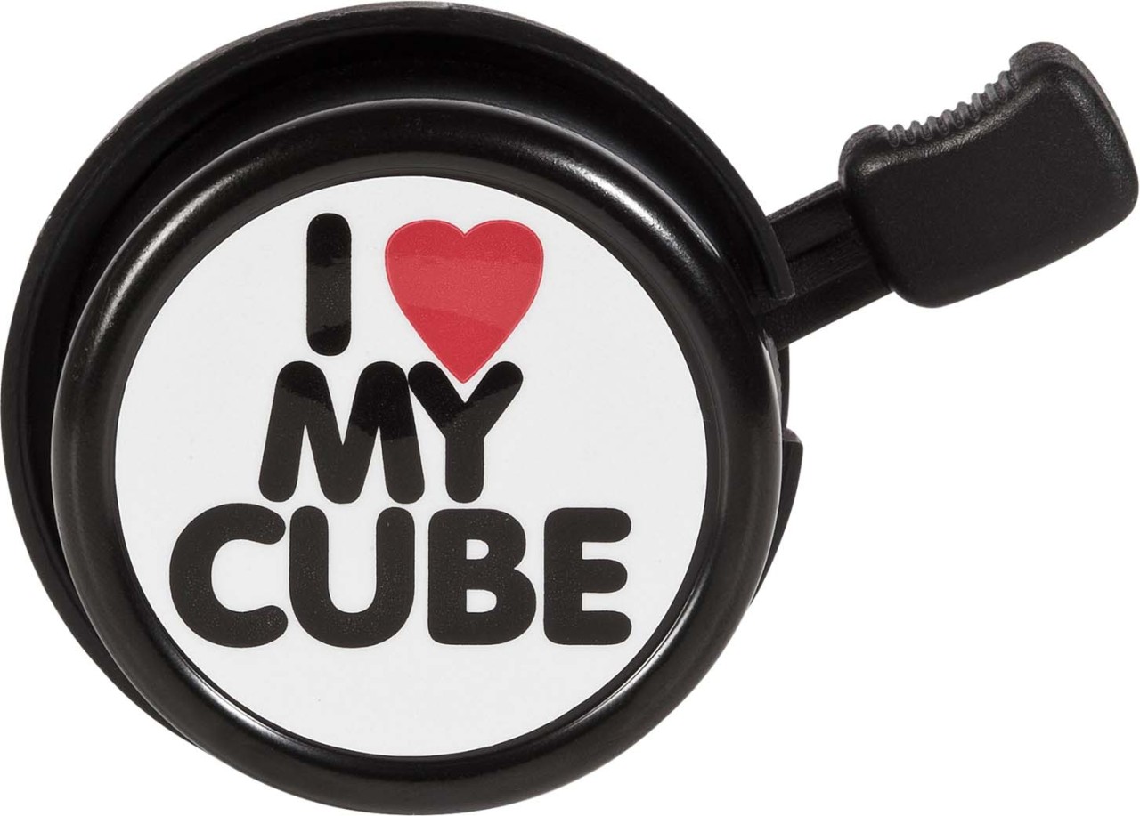Cube Bicycle bell I LOVE MY Cube black n white n red