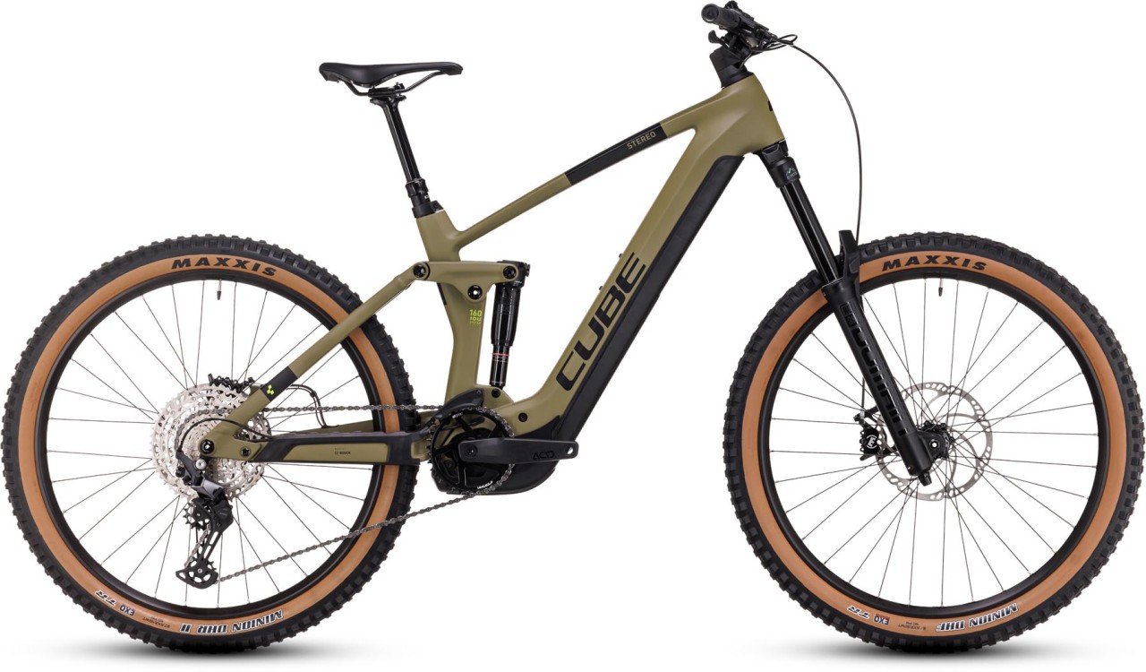 Cube Stereo Hybrid 160 HPC Race 750 27.5 olive n green 2024 - E-Bike Fully Mountainbike