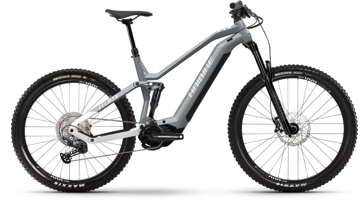 Haibike AllMtn 3 silver surf/white gloss 2023 - E-Bike Fully Mountainbike