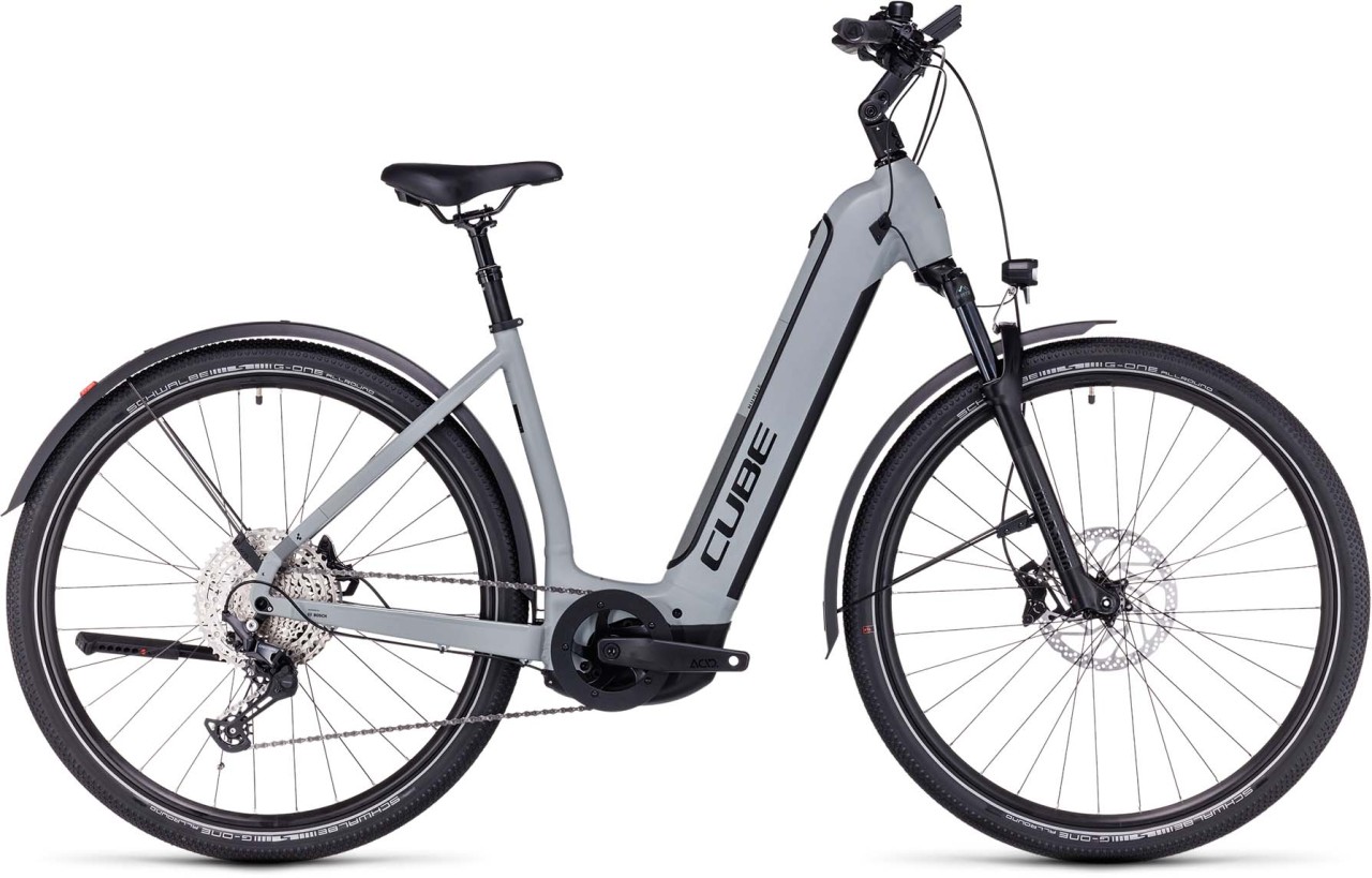 Cube Nuride Hybrid SLX 750 Allroad grey n black 2023 - Touring E-Bike Easy Entry