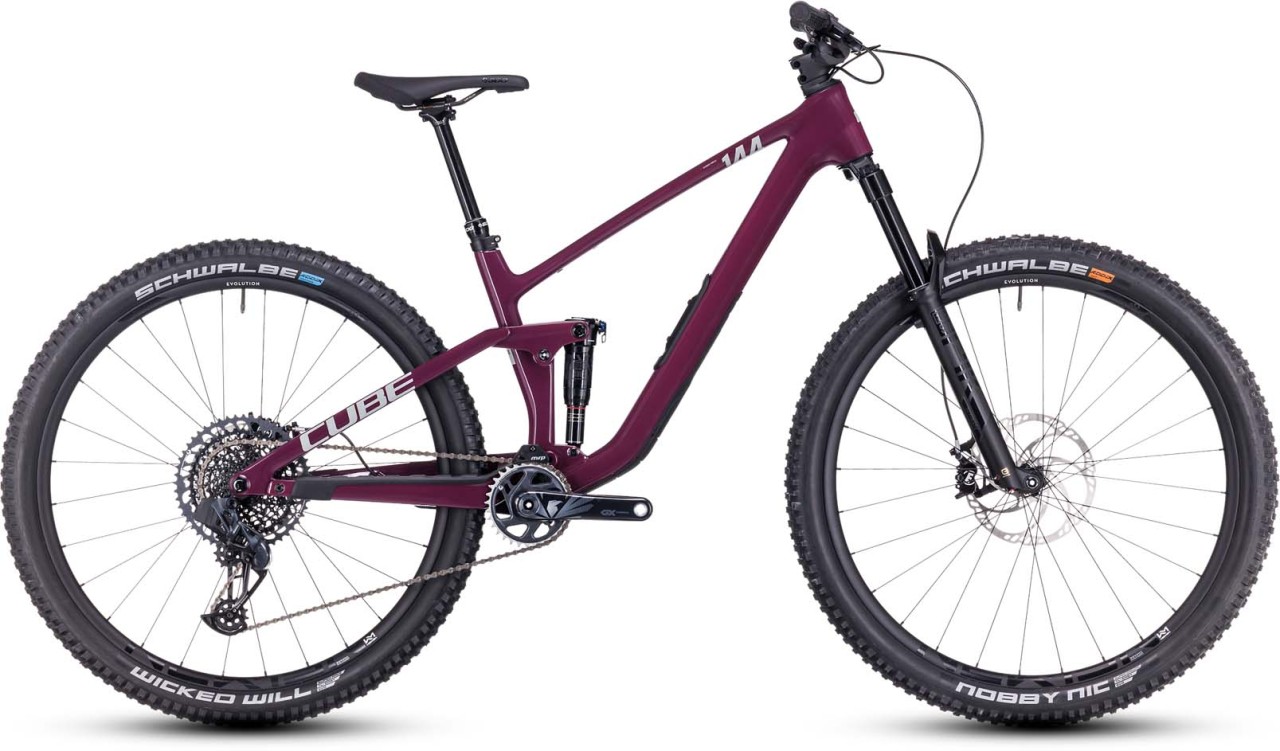 Cube Stereo ONE44 C:68X SLX wine n grey 2023 - Fully Mountainbike