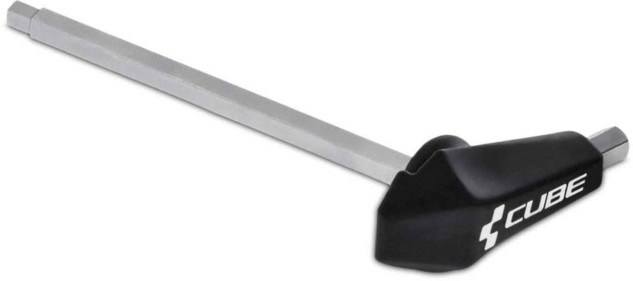 Cube Thru axle wrench X-FIX round hex 25 & hexagon socket 5 mm black n silver