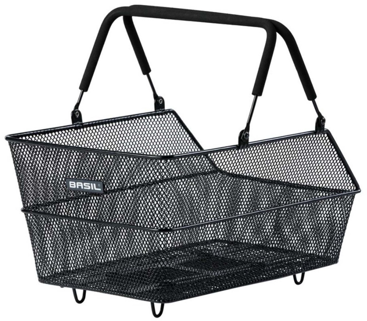 Basil Rear bike basket Cento Mik, 45x33x24 cm, black, narrow mesh