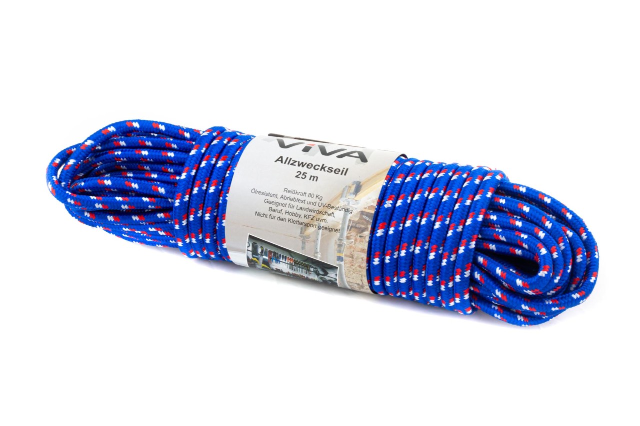 All purpose rope 25 meters in different colors