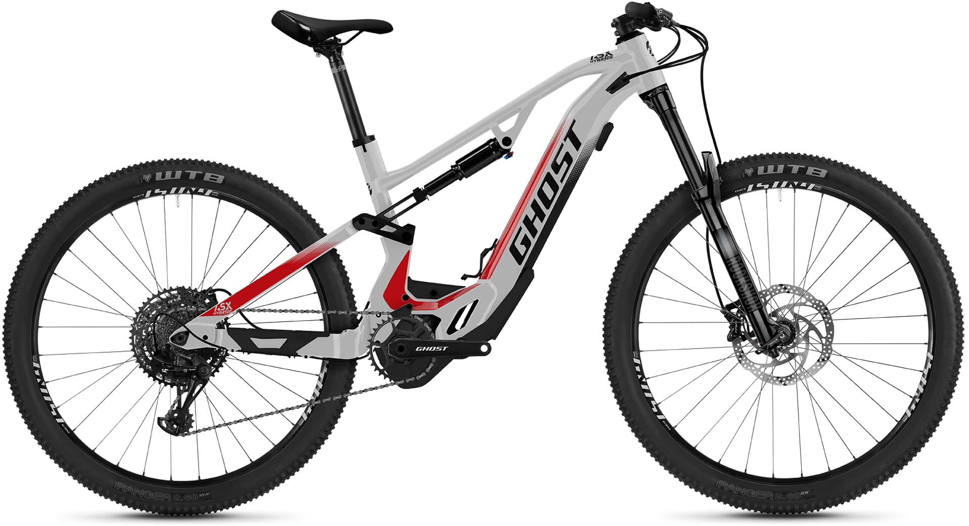 Ghost Hybride Asx Base 160 Silver Black Red 21 E Bike Fully Mtb Mhw Ghost Hybride Asx Base 160 Silver Black Red 21 E Bike Fully Mtb Mhw