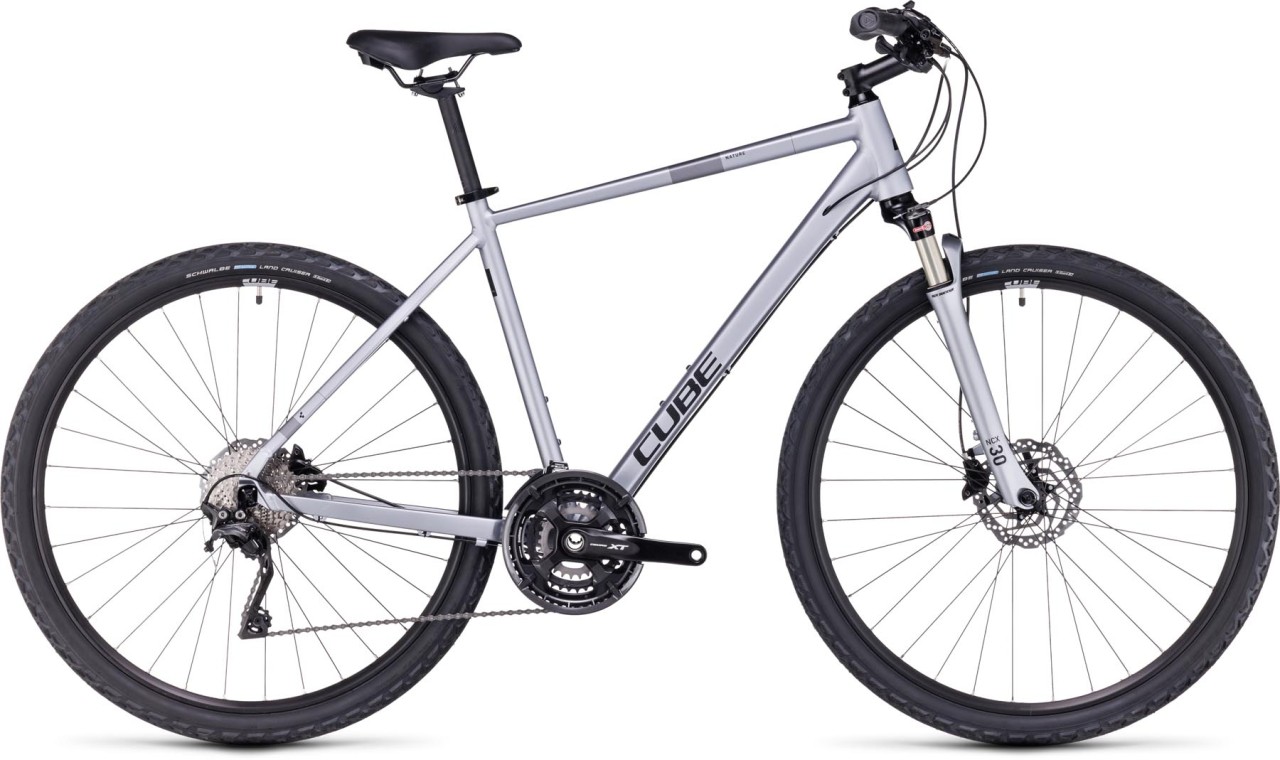 Cube Nature EXC polarsilver n black 2024 - Crossrad Herren