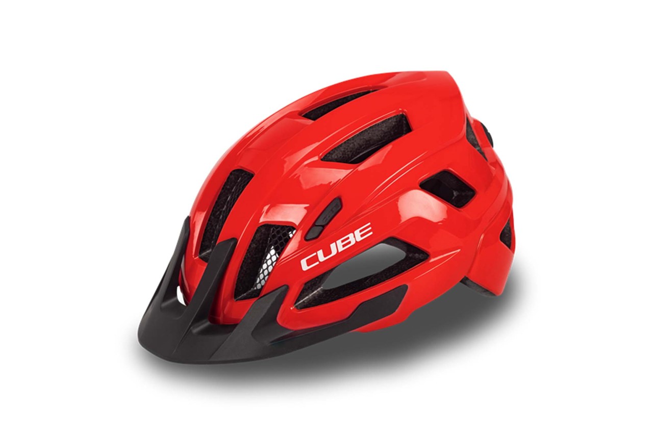 Cube helmet STEEP glossy red