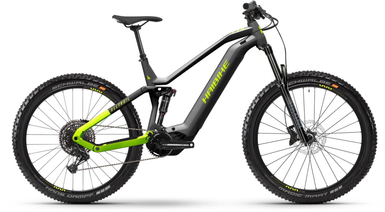 Haibike AllTrail 9 titan lime black matt 2024 E Bike Fully MTB MHW