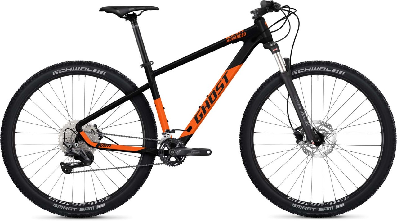 Ghost Kato Advanced 29 AL black / monarch orange matt 2023 - Hardtail Mountainbike