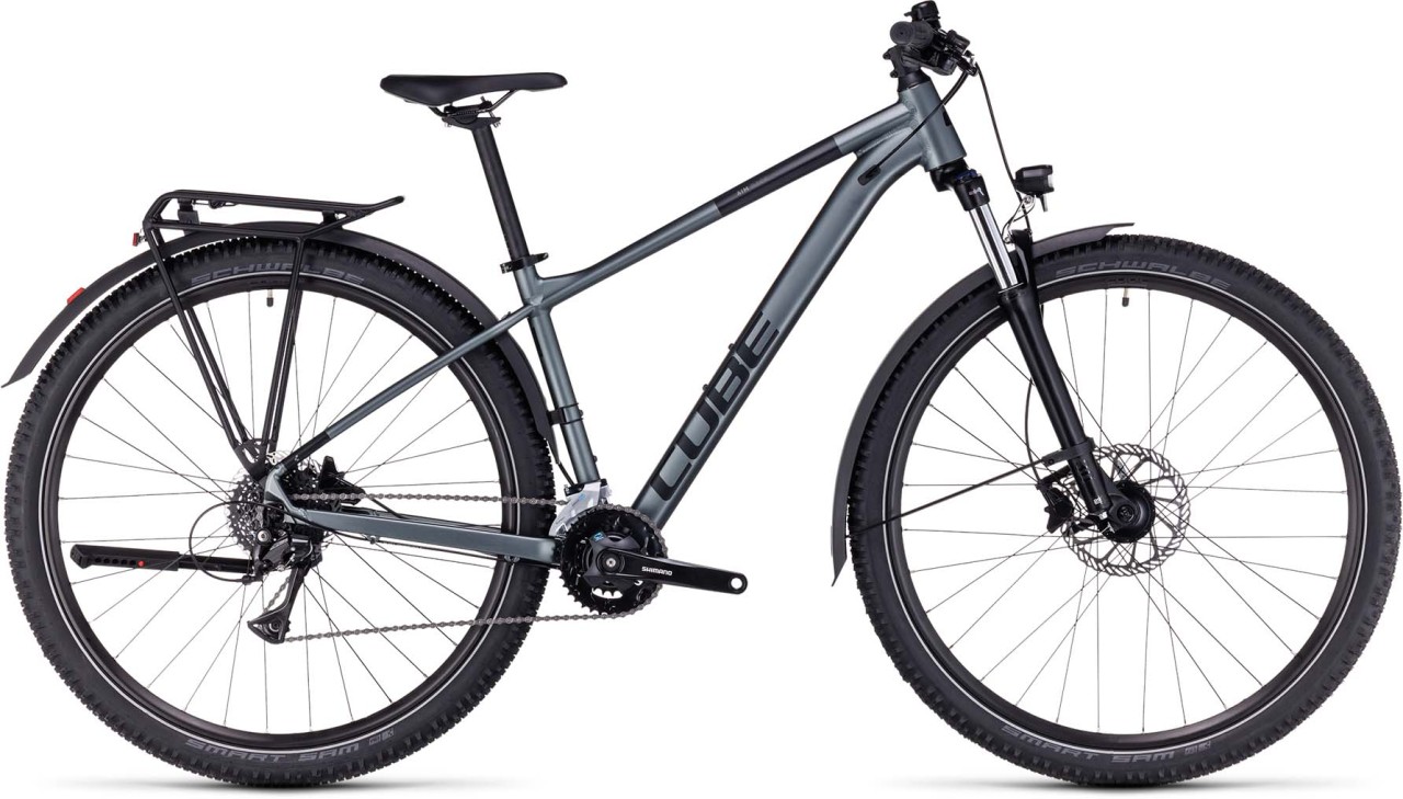 Cube Aim Race Allroad flashgrey n black 2023 - Hardtail Mountainbike