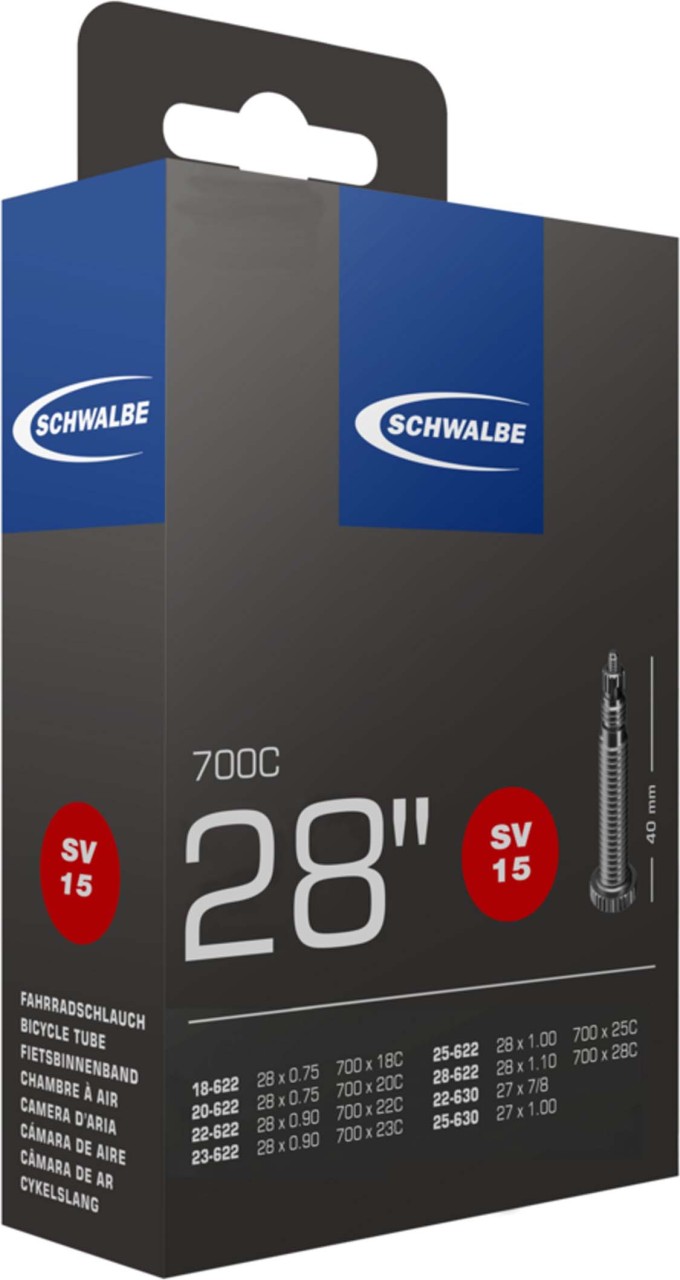 Schwalbe Tube No. 15 SV 28" 40 mm18/28-622/630