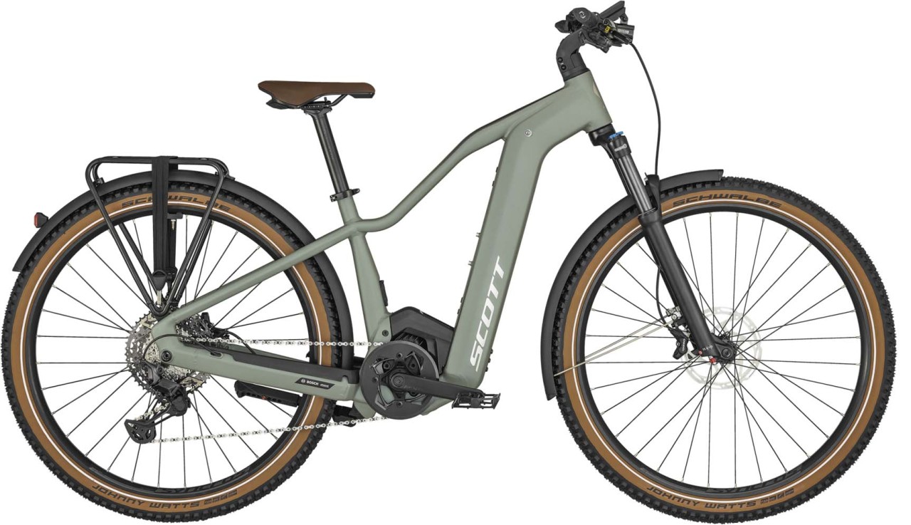 Scott Axis eRIDE 10 Lady Highland Green 2023 - E-Bike Hardtail Mountainbike Touring Bike