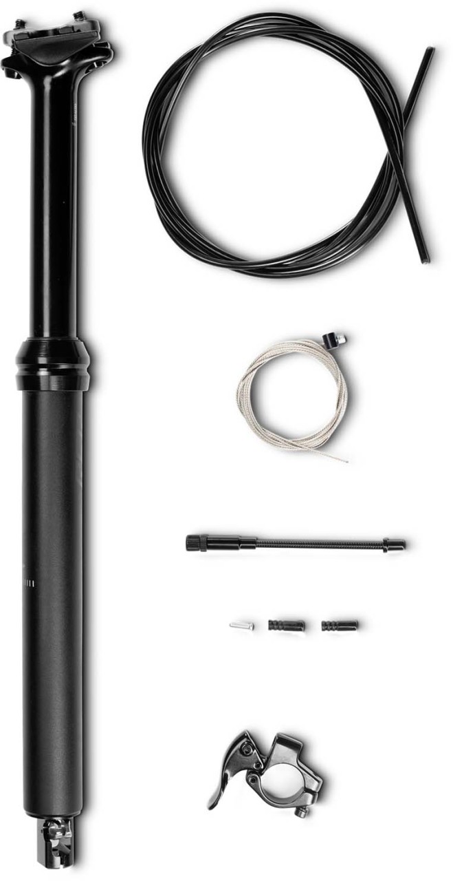 RFR Telescopic Seatpost black for Hardtail Mountainbikes 17 to 23 inch - 30,9 mm x 420 mm (125 mm)