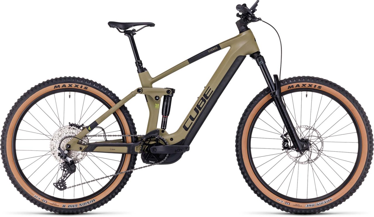 Cube Stereo Hybrid 160 HPC Race 750 27.5 olive n green 2023 - E-Bike Fully Mountainbike