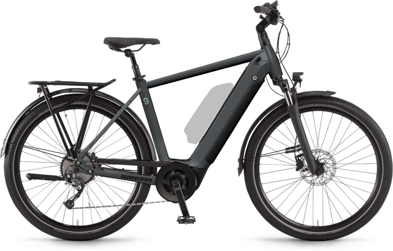 Winora Sinus 9 i625Wh darkslategrey matt 2022 - Touring E-Bike Men