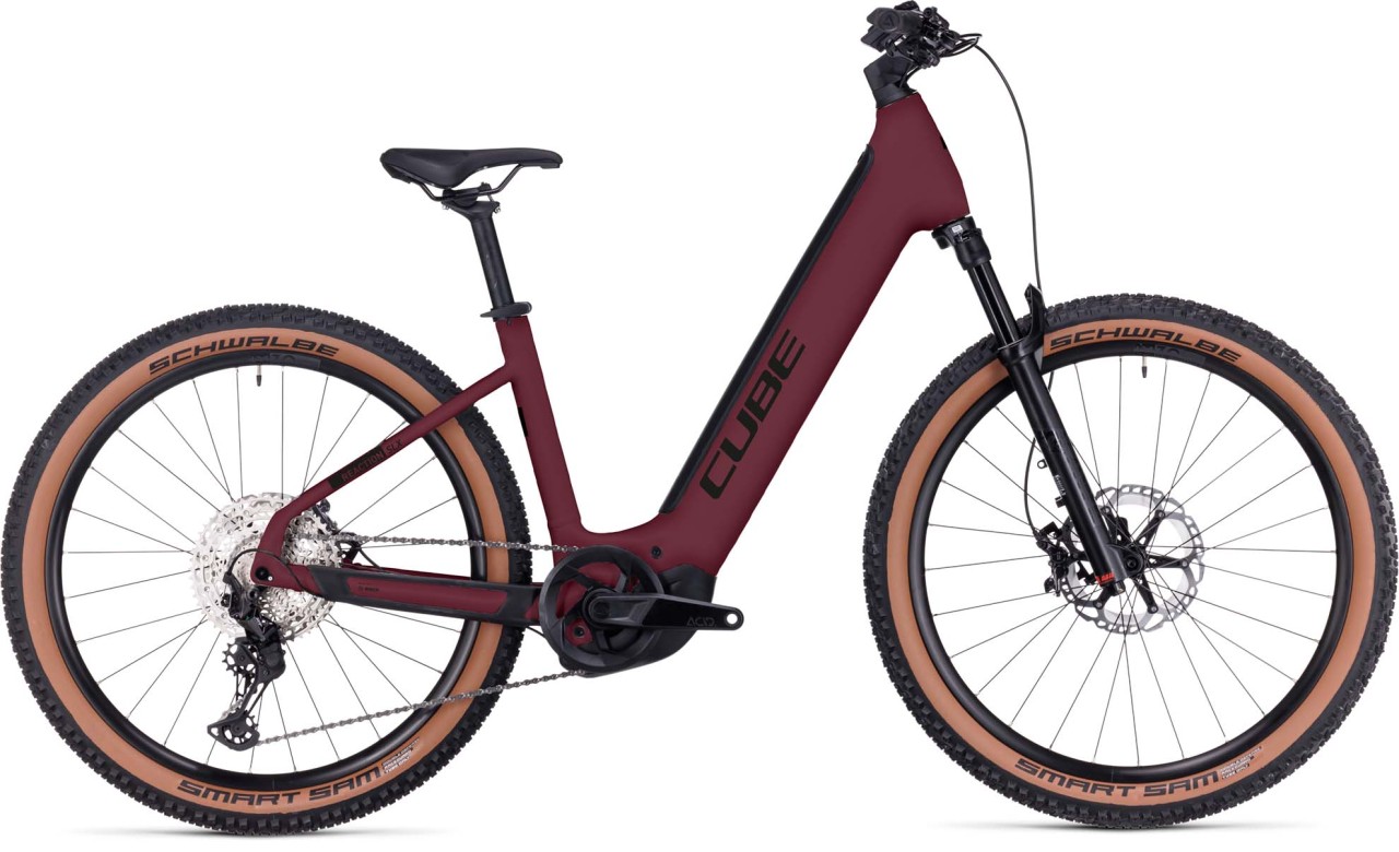 Cube Reaction Hybrid SLX 750 rubyred n black 2023 - E-Bike Hardtail Mountainbike Easy Entry