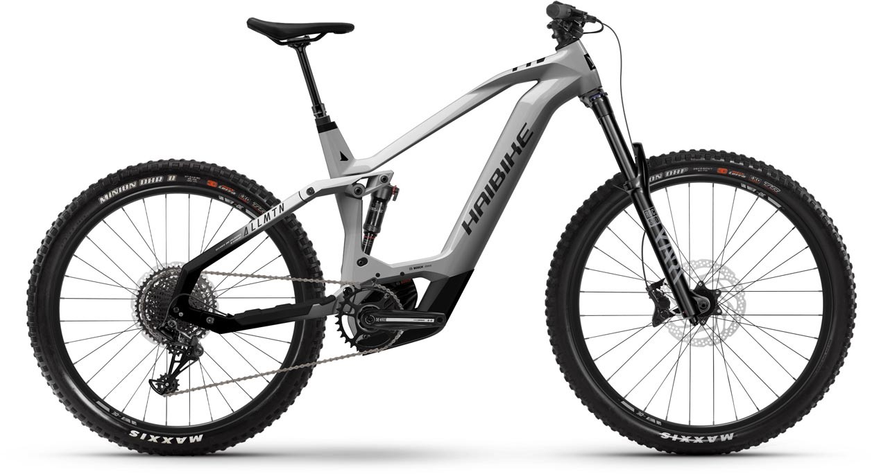 Haibike AllMtn CF 9 Gloss Grey Blk 2022 - E-Bike Fully Mountainbike