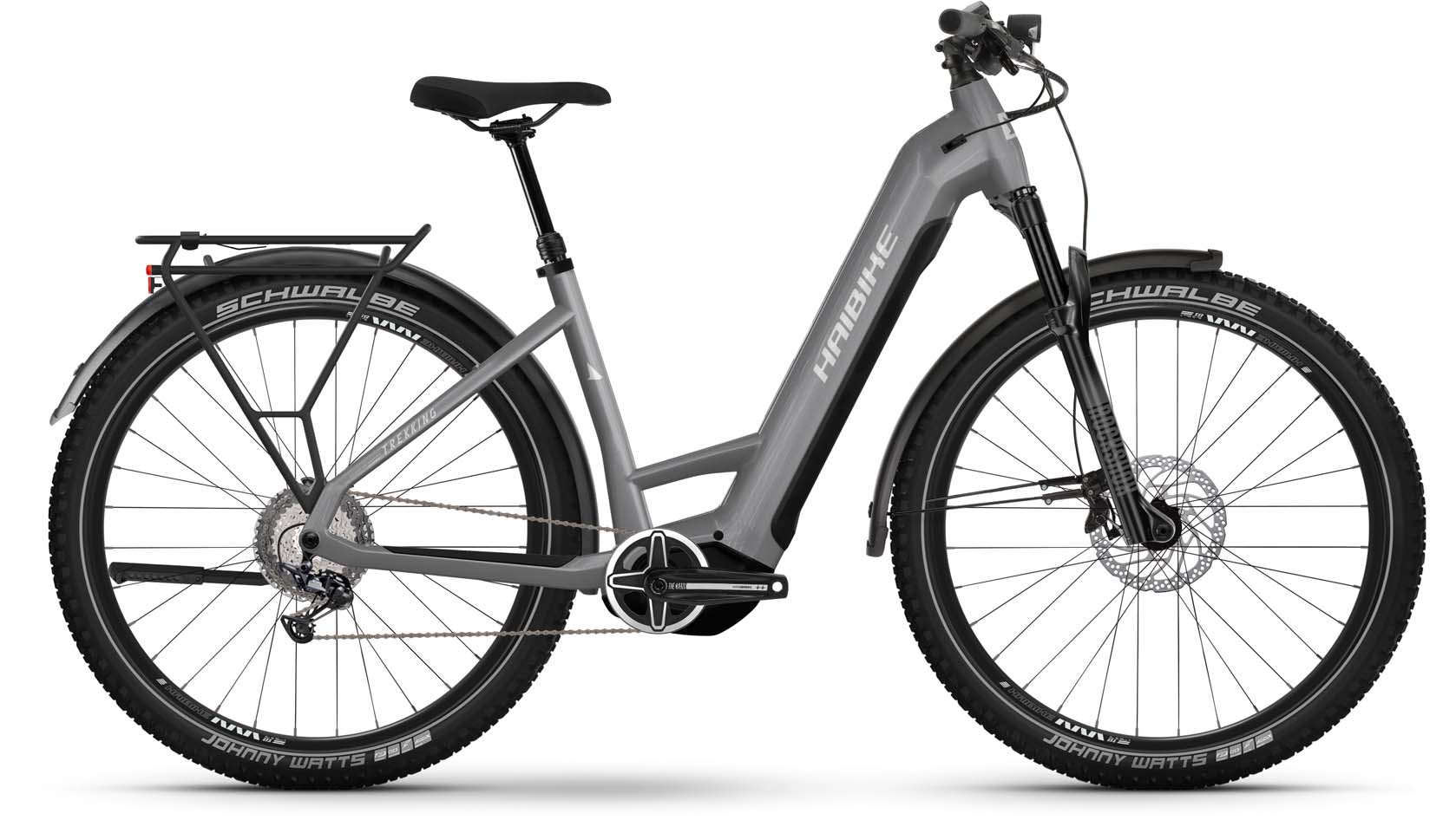 Haibike Trekking 7 urban grey white gloss 2023 Touring E Bike Easy Entry MHW