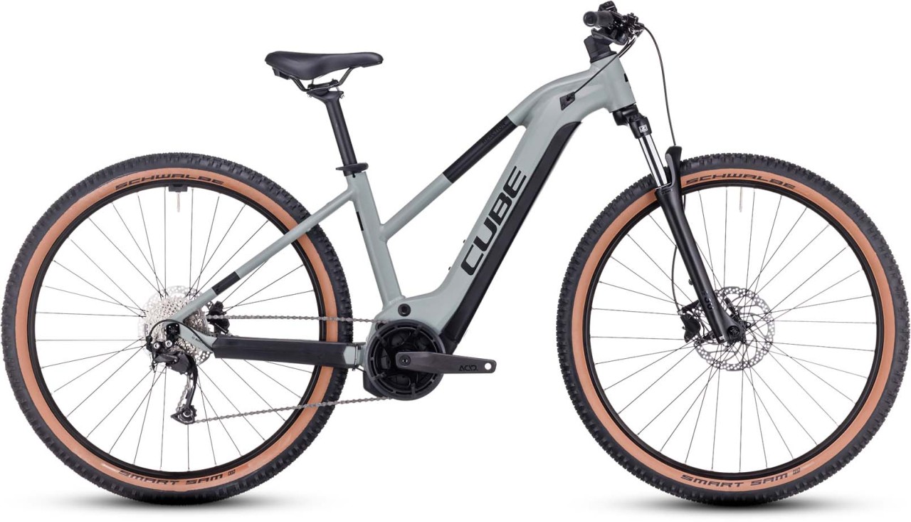 Cube Reaction Hybrid Performance 625 swampgrey n black 2023 - Damen E-Bike Hardtail Mountainbike Women