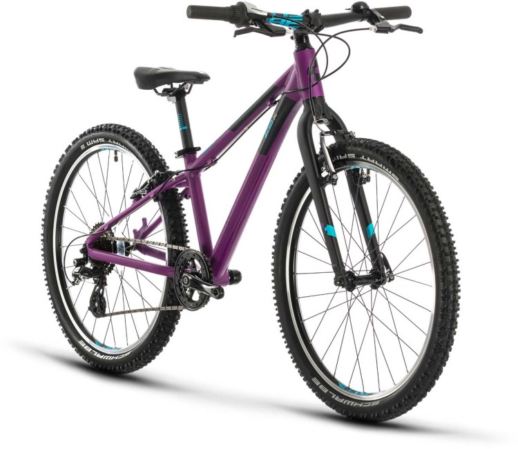 purple and blue bike