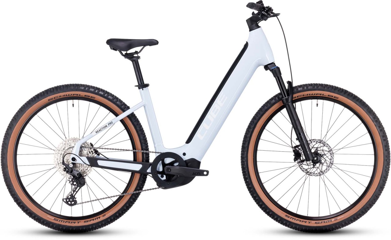 Cube Reaction Hybrid Pro 625 flashwhite n black 2023 - E-Bike Hardtail Mountainbike Easy Entry