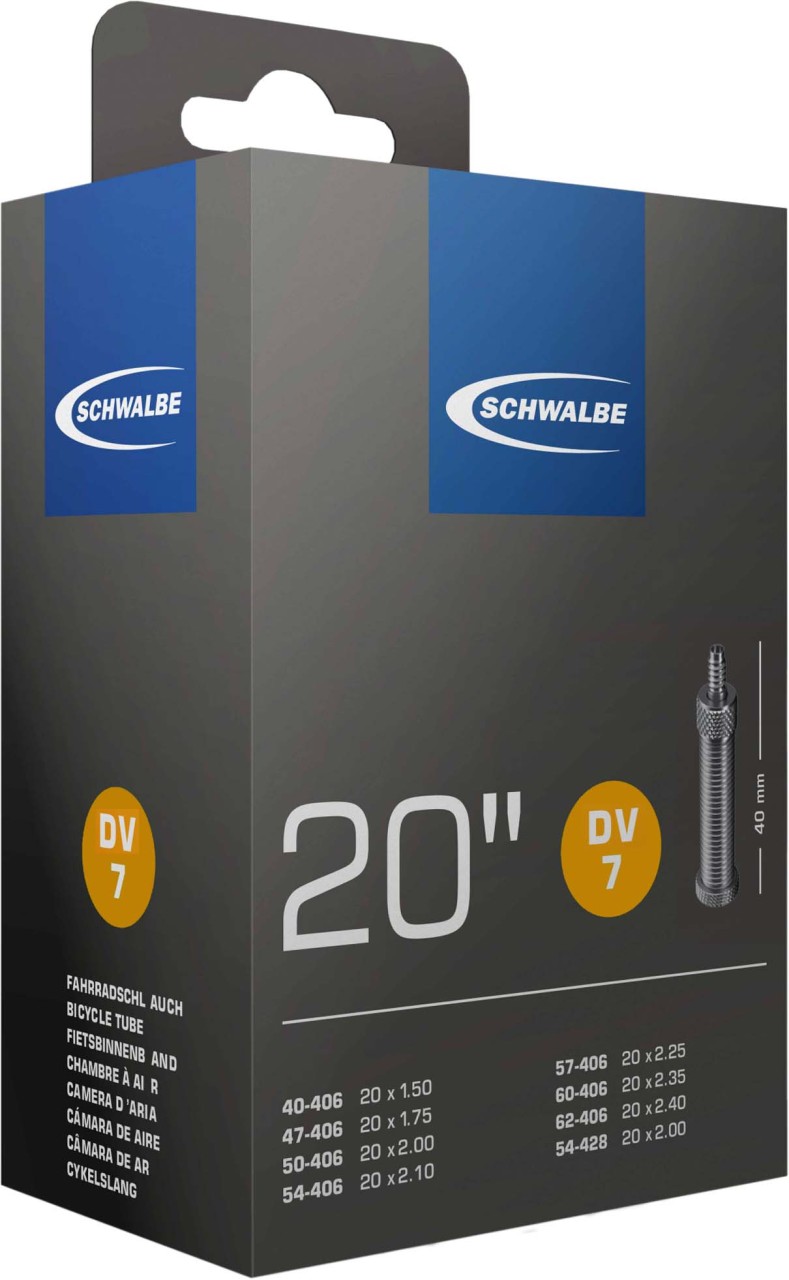Schwalbe inner tube 20x1.50-2.50 S DV7 40 mm, No. 7 (20")