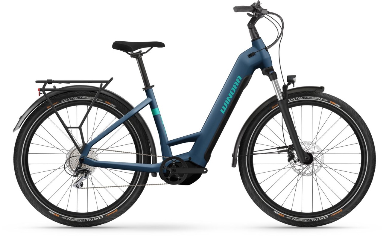 Winora Yucatan X8 Darkblue matt 2024 - Touring E-Bike Easy Entry