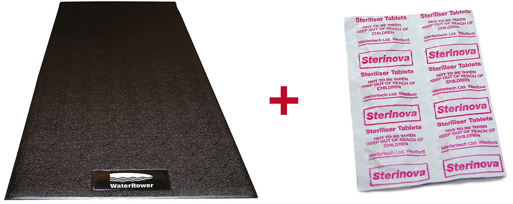 Floor protection mat + chlorine tablets