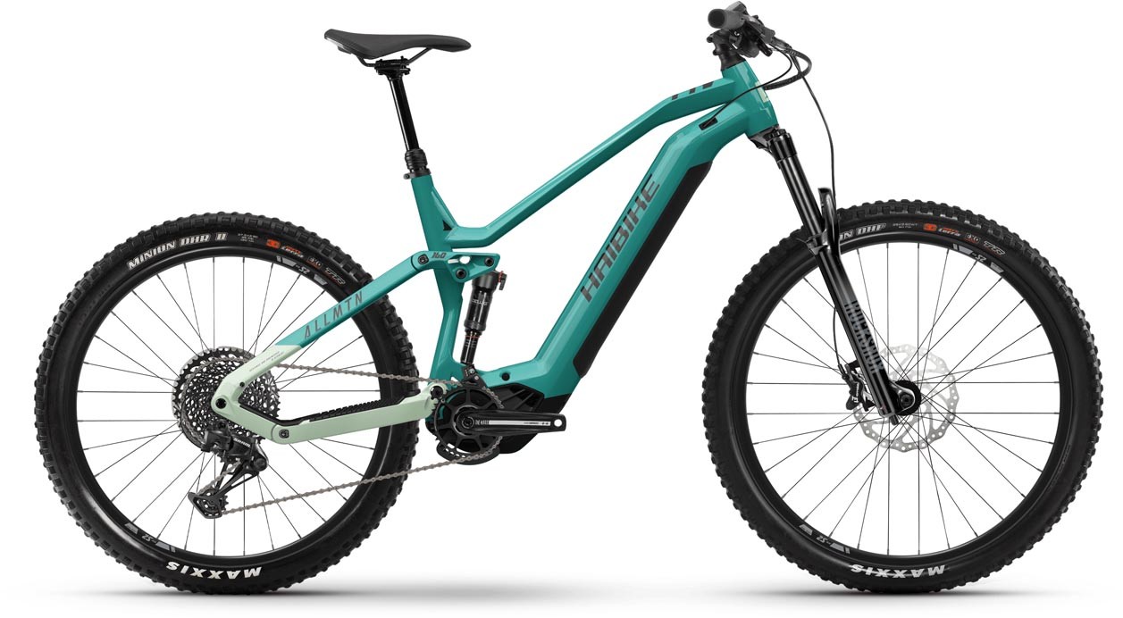 Haibike AllMtn 2 Gloss Aqua Green Blk 2023 - E-Bike Fully Mountainbike