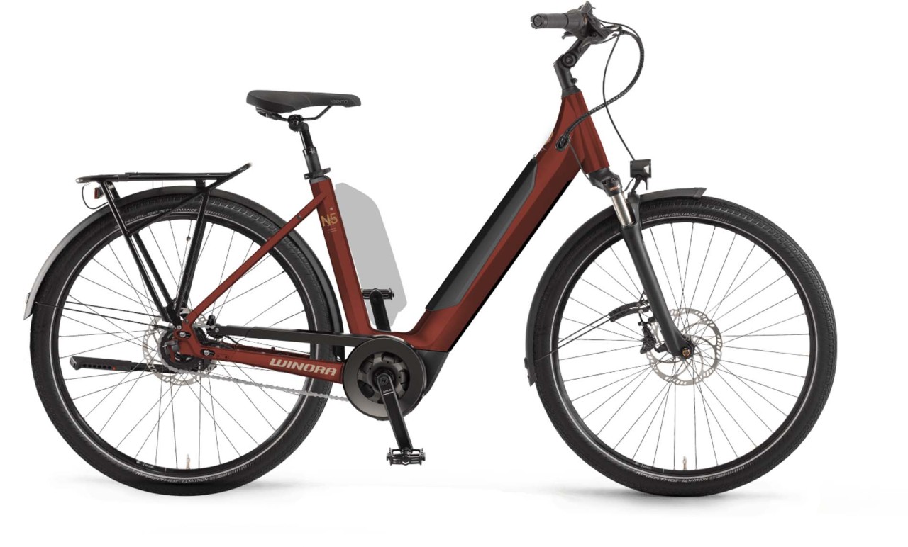 Winora Sinus N5f i625Wh maroonred matt 2022 - Touring E-Bike Easy Entry