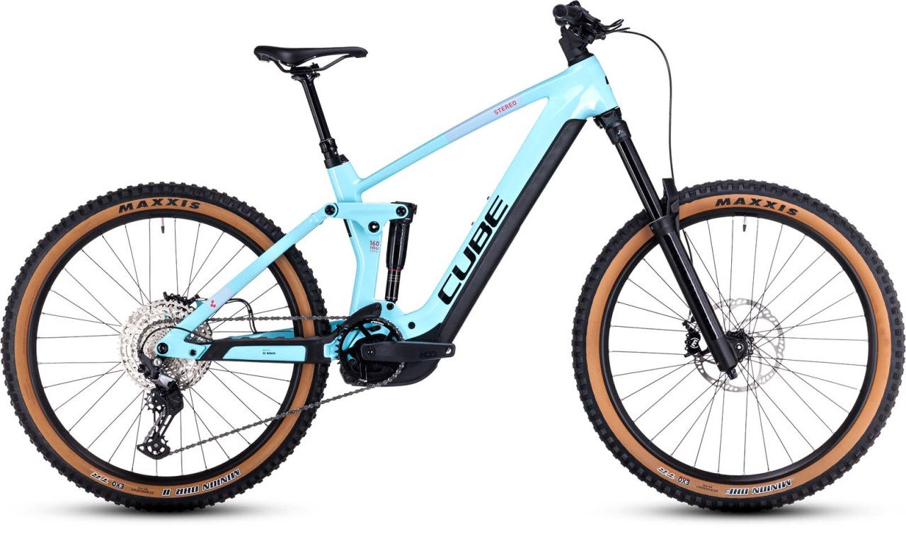 Cube Stereo Hybrid 160 HPC Race 750 27.5 iceblue n black 2023 - E-Bike Fully Mountainbike