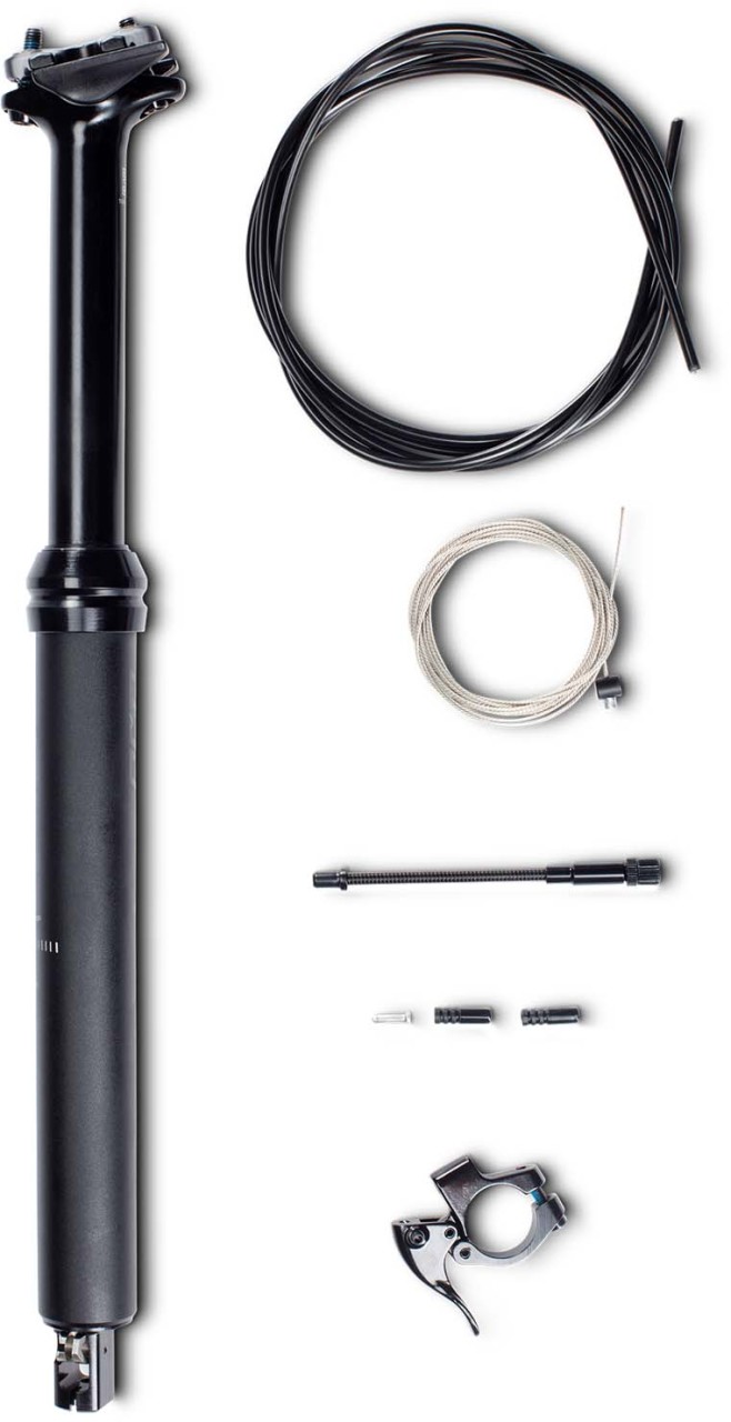 RFR Telescopic seat post black for Fully mountain bikes 17 to 23 inches - 31.6 mm x 420 mm (125 mm)