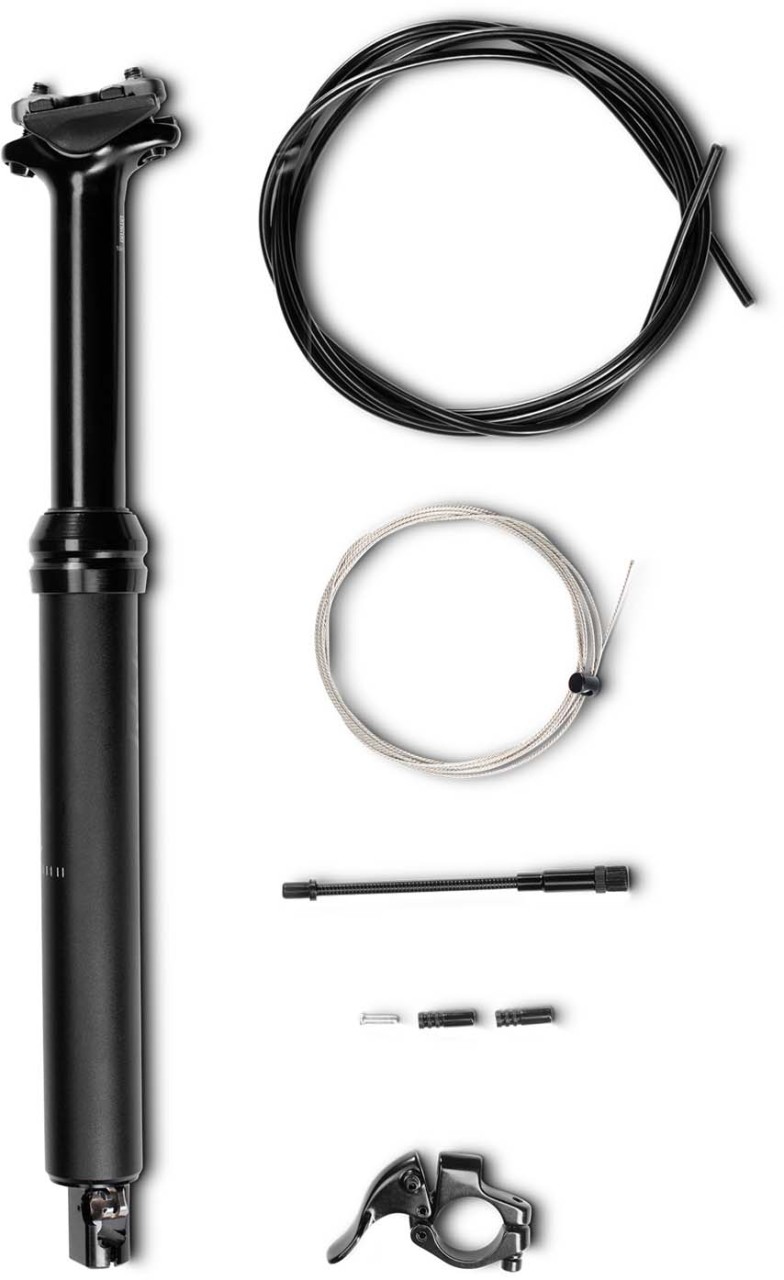 RFR Telescopic seat post black for Fully mountain bikes 15 inch, 16 inch - 31.6 mm x 365 mm (100 mm)