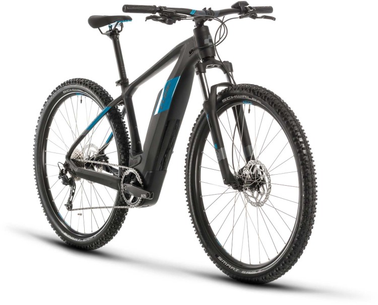 blue and black mountain bike