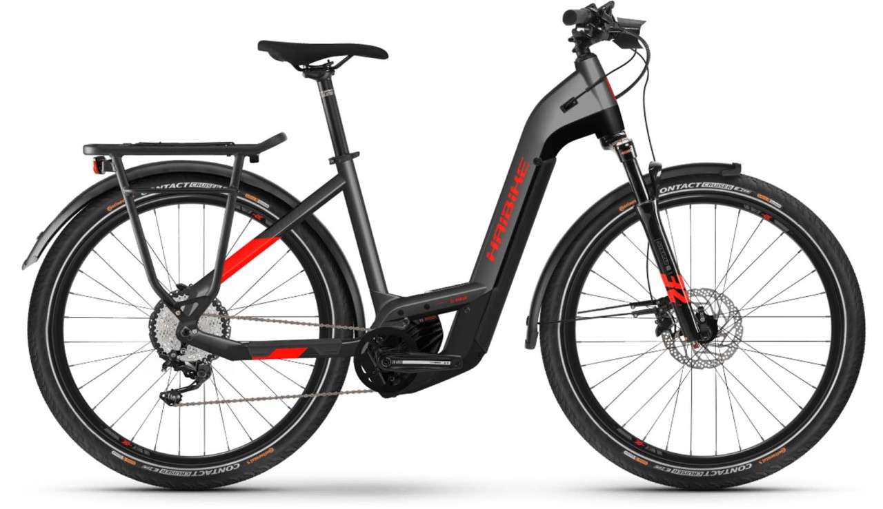 Haibike Trekking 9 I625wh Anthracite Red 21 Touring E Bike Easy Entry Mhw