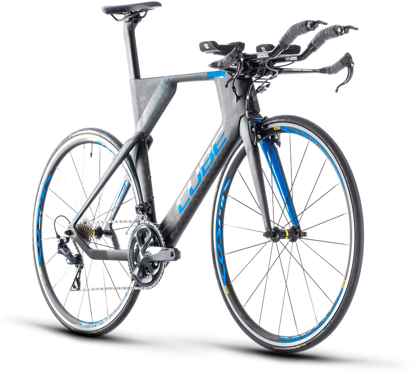 blue triathlon bike