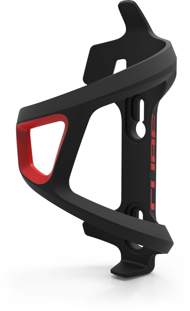 Cube HPP Left-Hand Sidecage bottle cage black n red
