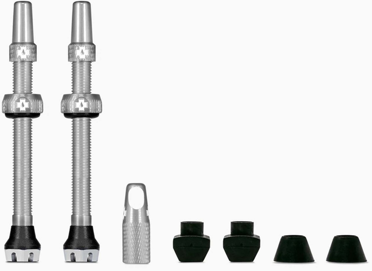 Aluminum Presta Valve Stem Replacement Kit (Tubeless) - 44 mm / 60 mm