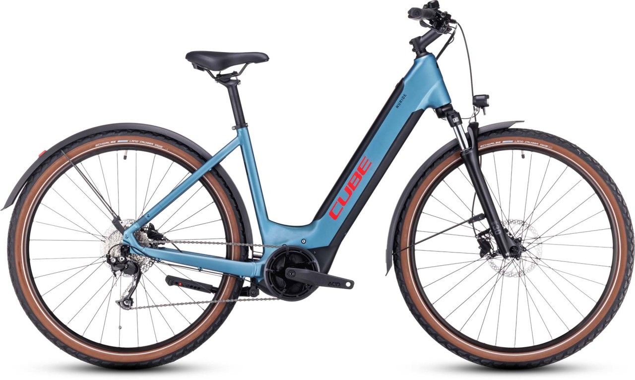 Cube Nuride Hybrid Performance 625 Allroad metalblue n red 2023 - Touring E-Bike Easy Entry