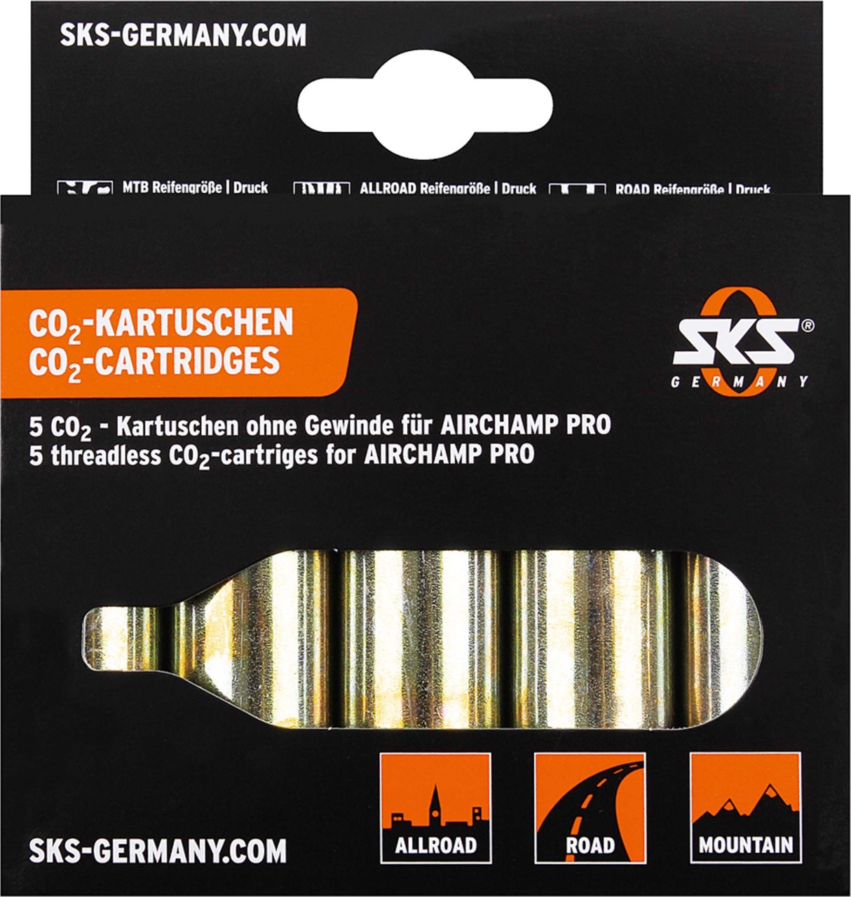 SKS CO2 CARTRIDGES 16 g without thread