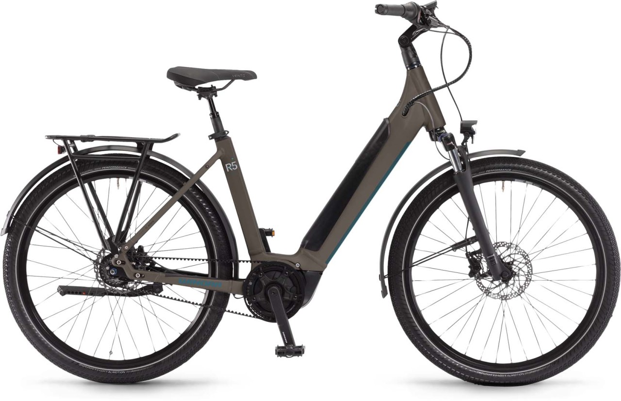 Winora Sinus R5f Peat matt 2023 - Touring E-Bike Easy Entry