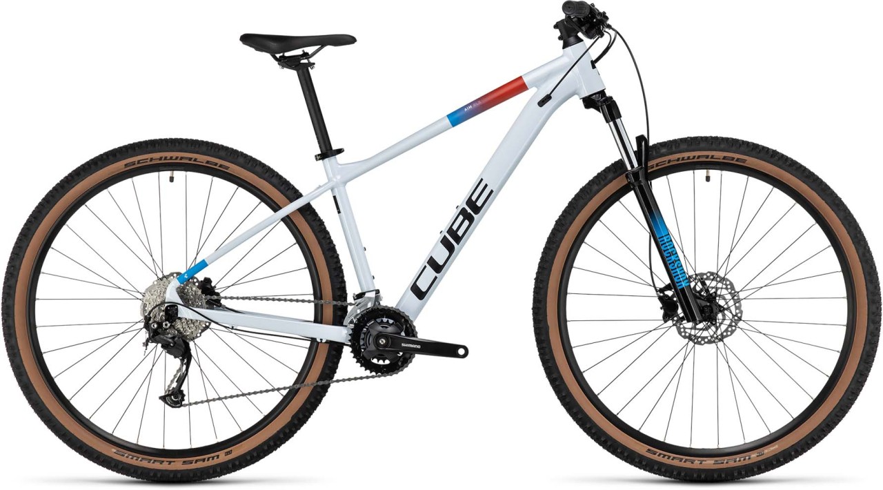 Cube Aim SLX white n blue n red 2023 - Hardtail Mountainbike