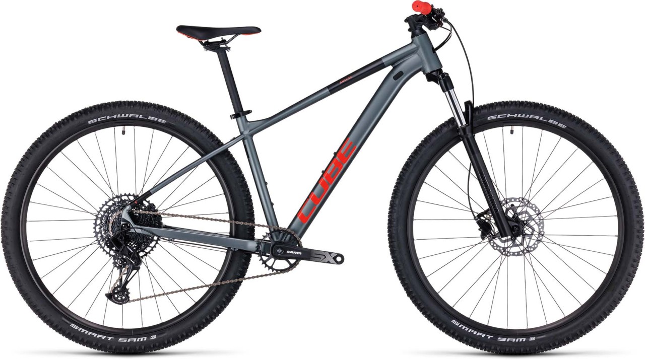 Cube Analog flashgrey n red 2023 - Hardtail Mountainbike